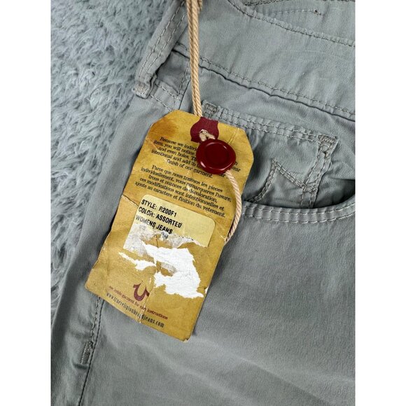 True Religion Womens 29 Brianna Pants Rare Vtg 2003 NWT Gray 90s Y2K Made-USA - Picture 10 of 16